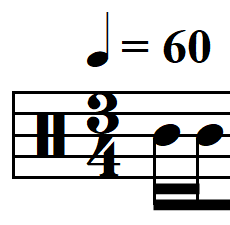 rhythmic dictation simple meter advanced example 1